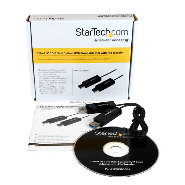 STARTECH KM Switch Cable - USB 3.0 - Keyboard Mouse Switch with File Transfer for Windows Computers (SVUSB3DSA) (SVUSB3DSA)