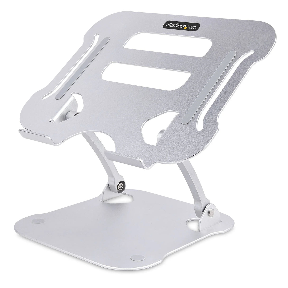 STARTECH Laptop Stand for Desk | Ergonomic Laptop Stand Adjustable Height | Aluminum | Portable | Max. 22lb (10kg) | Foldable Laptop Holder - Angled Notebook Computer Riser|Lift (ADJ-LAPTOP-RISER) (ADJ-LAPTOP-RISER)