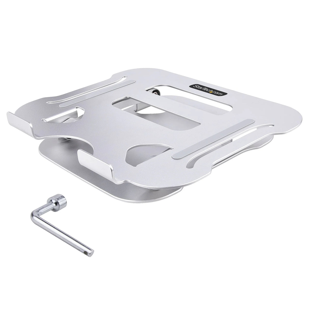 STARTECH Laptop Stand for Desk | Ergonomic Laptop Stand Adjustable Height | Aluminum | Portable | Max. 22lb (10kg) | Foldable Laptop Holder - Angled Notebook Computer Riser|Lift (ADJ-LAPTOP-RISER) (ADJ-LAPTOP-RISER)