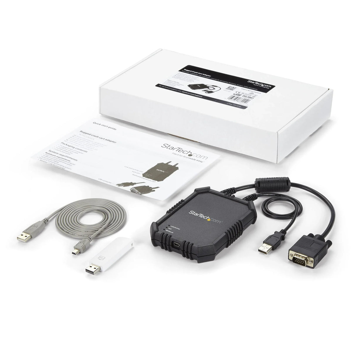 STARTECH Laptop to Server KVM Console - Rugged USB Crash Cart Adapter with File Transfer and Video Capture (NOTECONS02X) (NOTECONS02X)