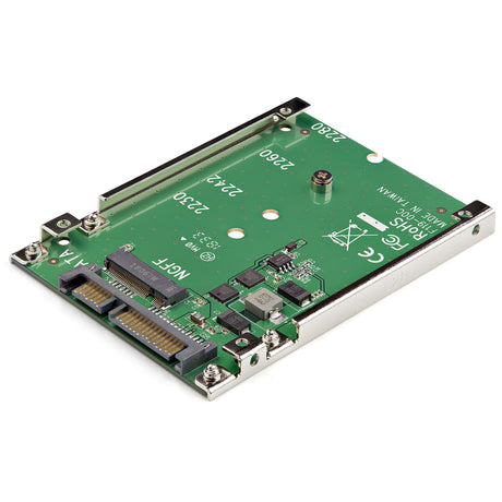 STARTECH M.2 SATA SSD to 2.5in SATA Adapter - M.2 NGFF to SATA Converter - 7mm - Open-Frame Bracket - M2 Hard Drive Adapter (SAT32M225) (SAT32M225)
