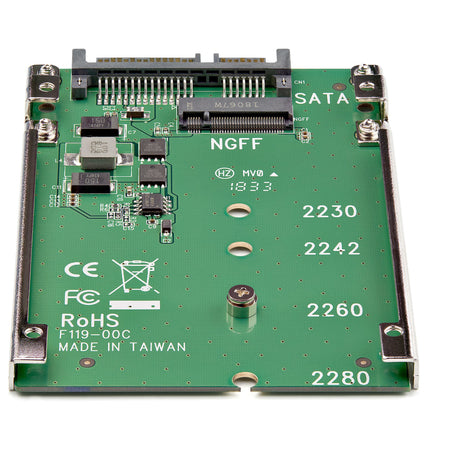 STARTECH M.2 SATA SSD to 2.5in SATA Adapter - M.2 NGFF to SATA Converter - 7mm - Open-Frame Bracket - M2 Hard Drive Adapter (SAT32M225) (SAT32M225)