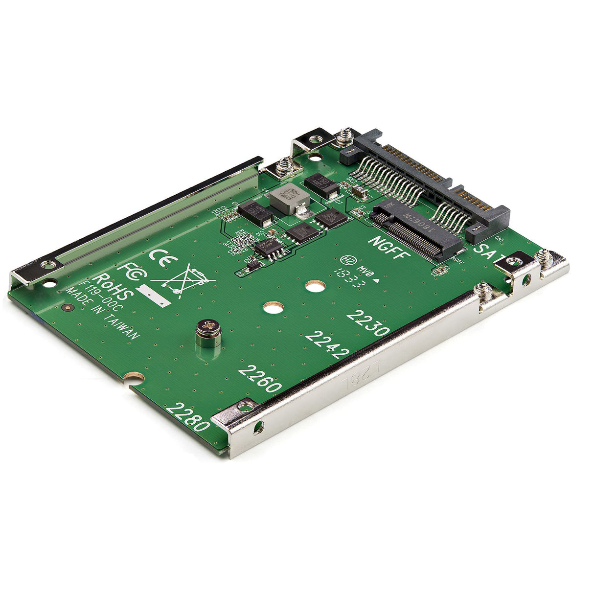 STARTECH M.2 SATA SSD to 2.5in SATA Adapter - M.2 NGFF to SATA Converter - 7mm - Open-Frame Bracket - M2 Hard Drive Adapter (SAT32M225) (SAT32M225)