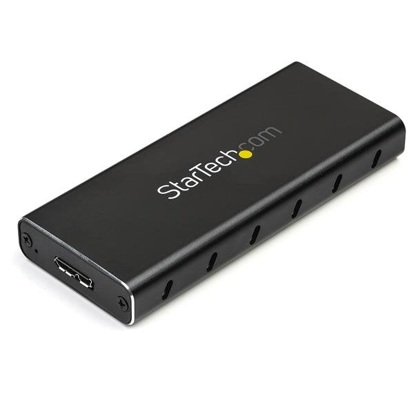 STARTECH M.2 SSD Enclosure for M.2 SATA SSDs - USB 3.1 (10Gbps) with USB-C Cable - External Enclosure for USB-C Host - Aluminum (SM21BMU31C3)