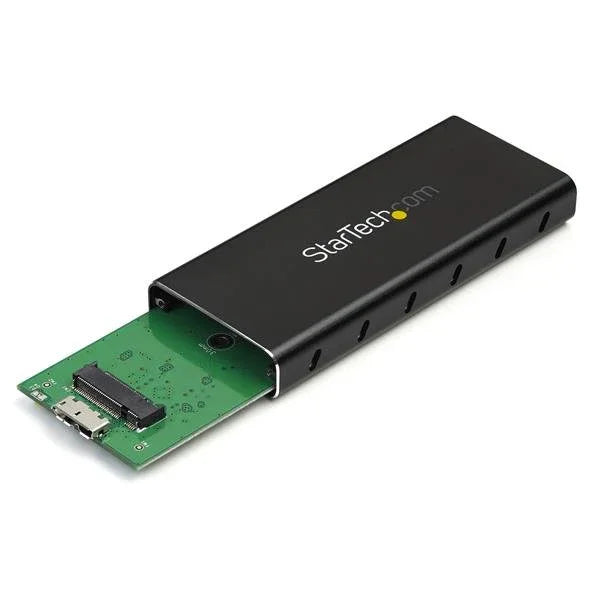 STARTECH M.2 SSD Enclosure for M.2 SATA SSDs - USB 3.1 (10Gbps) with USB-C Cable - External Enclosure for USB-C Host - Aluminum (SM21BMU31C3)