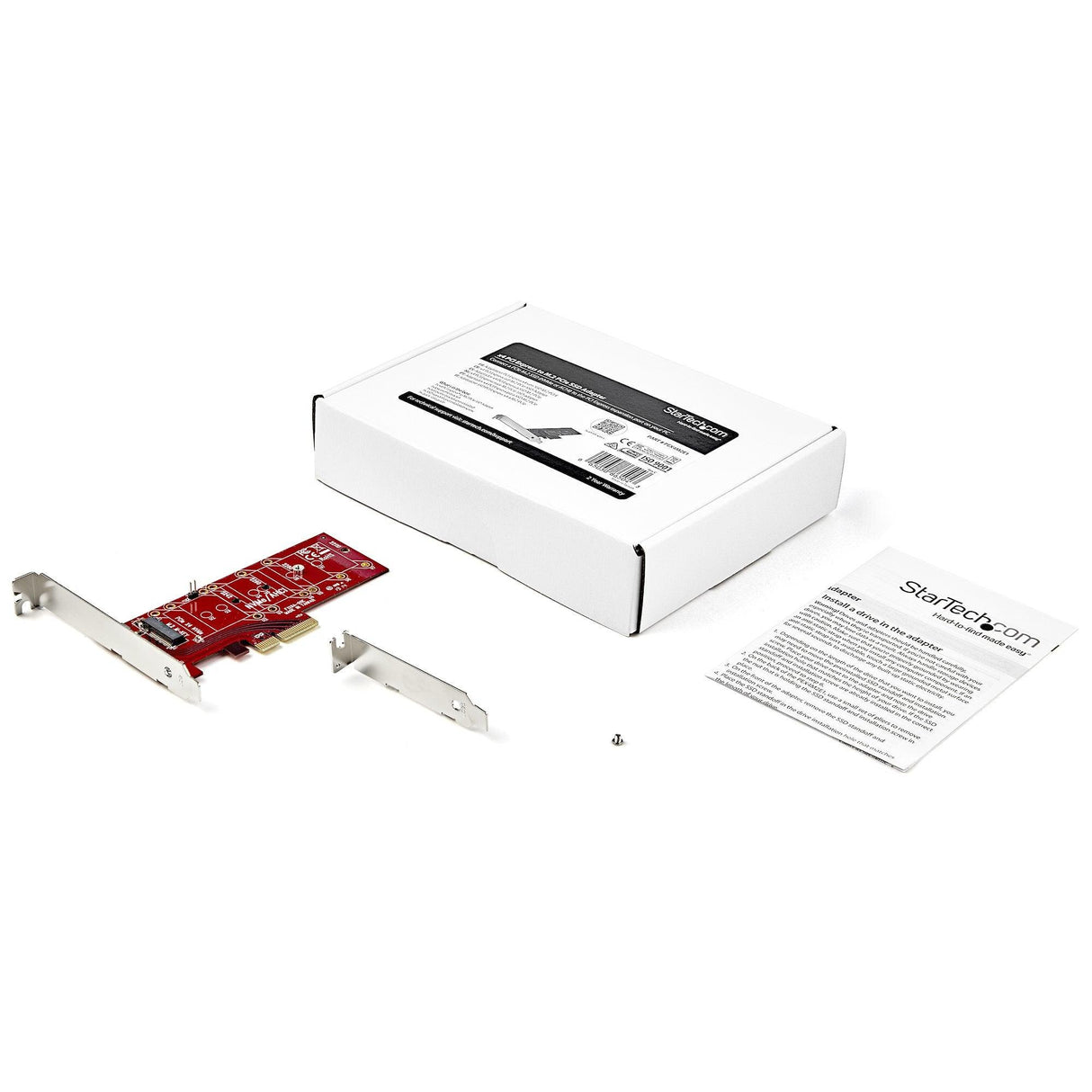 STARTECH M2 PCIe SSD Adapter - x4 PCIe 3.0 NVMe | AHCI | NGFF | M-Key - Low Profile and Full Profile - SSD PCIe M.2 Adapter (PEX4M2E1) (PEX4M2E1)