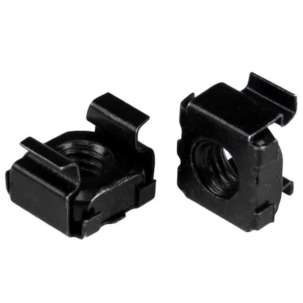 STARTECH M5 Cage Nuts - 50 Pack | Black - M5 Mounting Cage Nuts for Server Rack & Cabinet (CABCAGENUTSB)