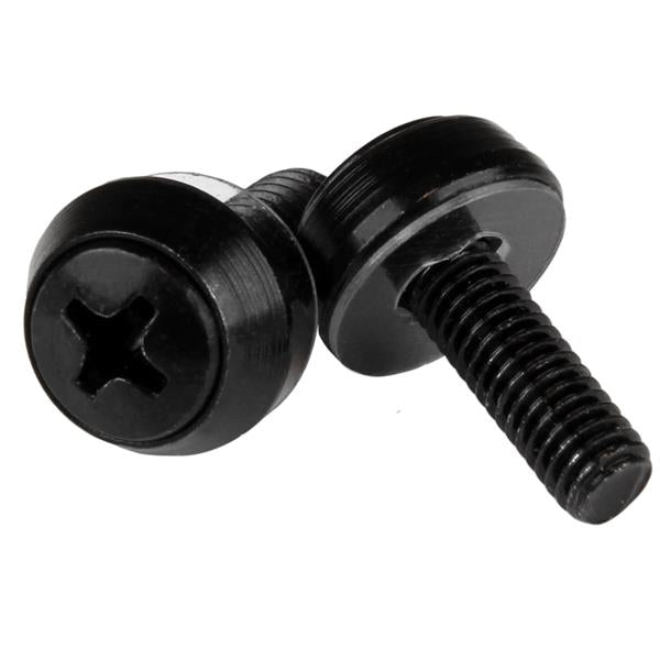 STARTECH M5 x 12mm - Screws - 100 Pack | Black - M5 Mounting Screws for Server Rack & Cabinet (CABSCREWSM5B)