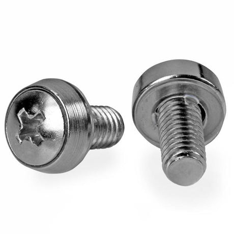 STARTECH M6 x 12mm - Screws - 100 Pack - M6 Mounting Screws for Server Rack & Cabinet (CABSCREWSM62)