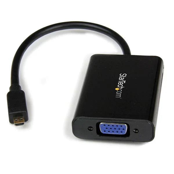 STARTECH Micro HDMI to VGA Adapter Converter w| Audio for Smartphones | Ultrabooks | Tablets 1920x1080 - Micro HDMI Male to VGA Female (MCHD2VGAA2)