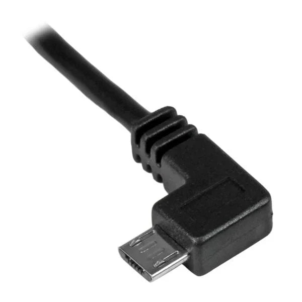 STARTECH Micro-USB Charge-and-Sync Cable M|M - Left-Angle Micro-USB - 24 AWG - 0.5 m (USBAUB50CMLA)