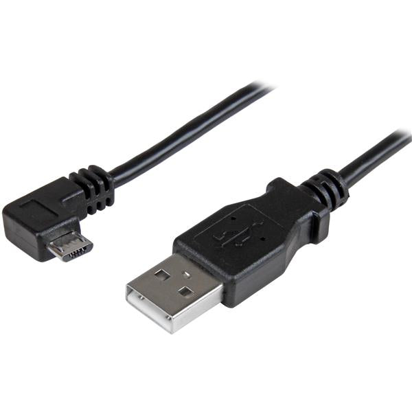 STARTECH Micro-USB Charge-and-Sync Cable M|M - Right-Angle Micro-USB - 24 AWG - 0.5 m (USBAUB50CMRA)