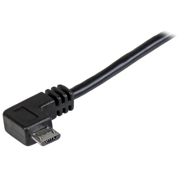 STARTECH Micro-USB Charge-and-Sync Cable M|M - Right-Angle Micro-USB - 24 AWG - 0.5 m (USBAUB50CMRA)