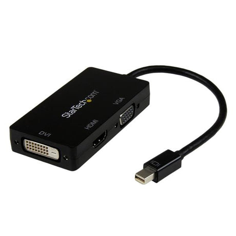 STARTECH Mini DisplayPort Adapter - 3-in-1 - 1080p - Monitor Adapter - Mini DP to HDMI | VGA | DVI Adapter Hub (MDP2VGDVHD)