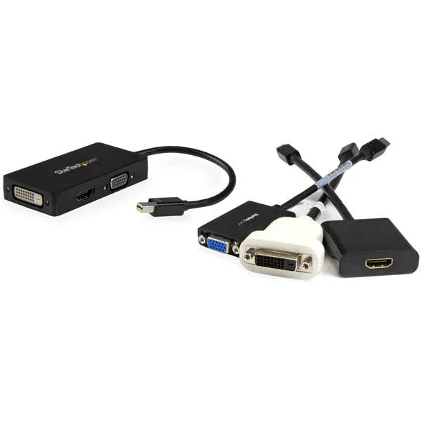 STARTECH Mini DisplayPort Adapter - 3-in-1 - 1080p - Monitor Adapter - Mini DP to HDMI | VGA | DVI Adapter Hub (MDP2VGDVHD)