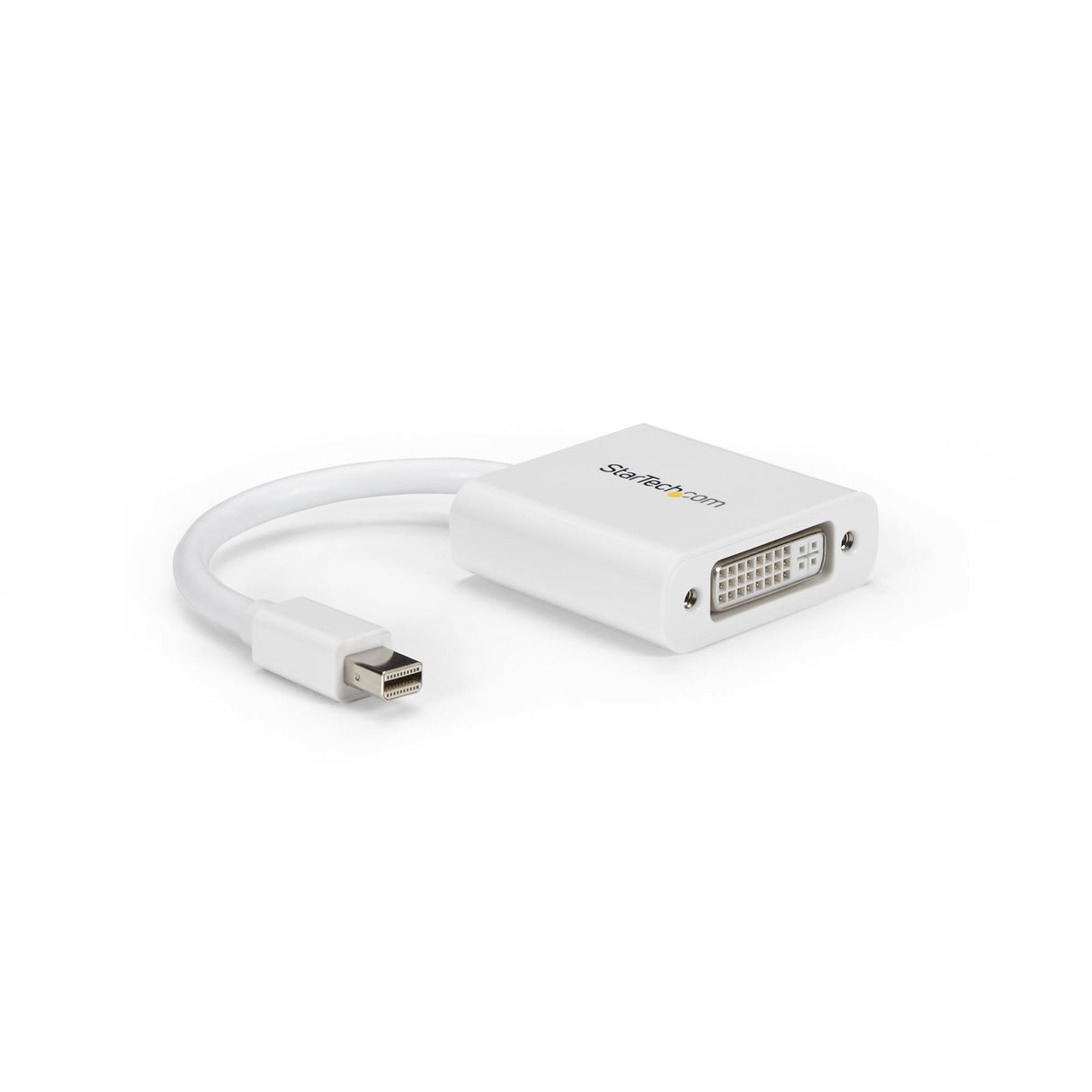 STARTECH Mini DisplayPort to DVI Adapter - Mini DP to DVI-D Converter - 1080p Video - mDP or Thunderbolt 1|2 Mac|PC to DVI Monitor - mDP 1.2 to DVI Single-Link Adapter Dongle - White (MDP2DVIW) (MDP2DVIW)