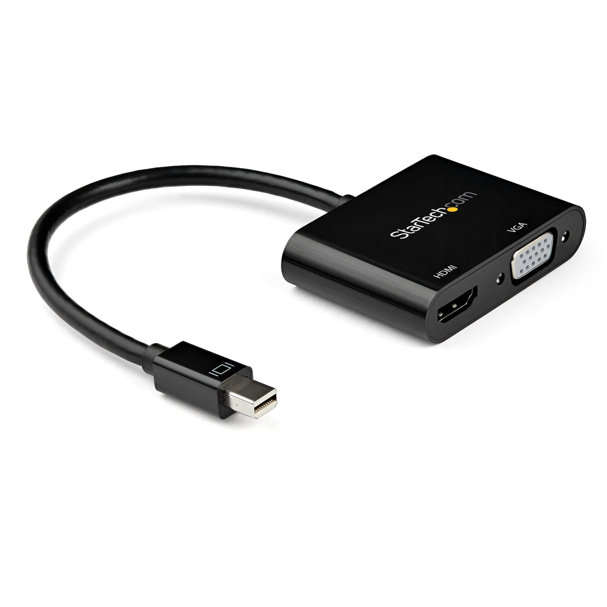 STARTECH Mini DisplayPort to HDMI VGA Adapter - mDP 1.2 HBR2 to HDMI 2.0 (4K 60Hz) or VGA 1080p Video Converter Dongle - Mini DP to HDMI or VGA Monitor - Thunderbolt 2 Compatible (MDP2VGAHD20) (MDP2VGAHD20)