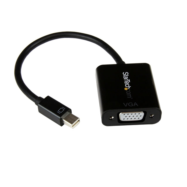 STARTECH Mini DisplayPort to VGA Adapter - Active Mini DP to VGA Converter - 1080p Video - mDP or Thunderbolt 1|2 Mac|PC to VGA Monitor|Projector|Display - mDP 1.2 to VGA Dongle - Black (MDP2VGA2) (MDP2VGA2)