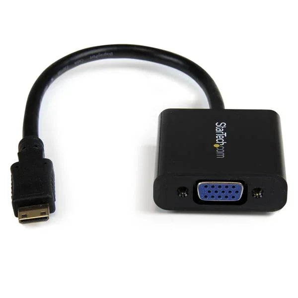 STARTECH Mini HDMI to VGA Adapter Converter for Digital Still Camera | Video Camera - 1920x1080 - Mini HDMI Male to VGA HD15 Female (MNHD2VGAE2)