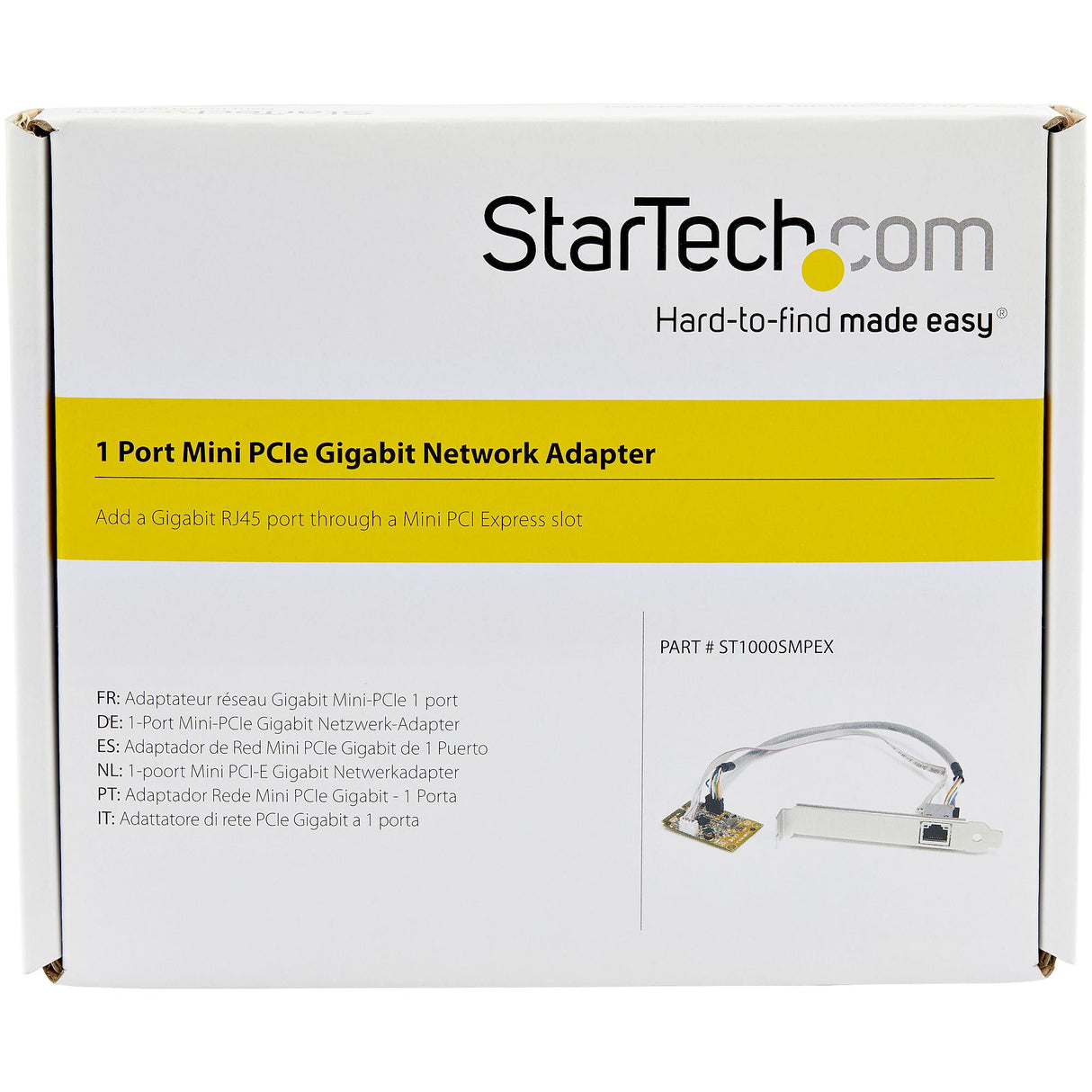 STARTECH Mini PCI Express Gigabit Ethernet Network Adapter NIC Card (ST1000SMPEX)