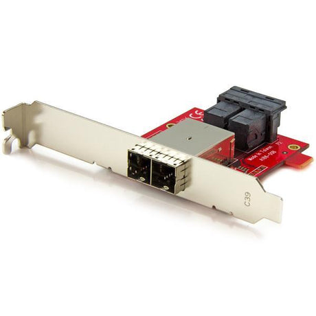STARTECH Mini-SAS Adapter - Dual SFF-8643 to SFF-8644 - with Full and Low-Profile Brackets - 12Gbps (SFF86448PLT2)