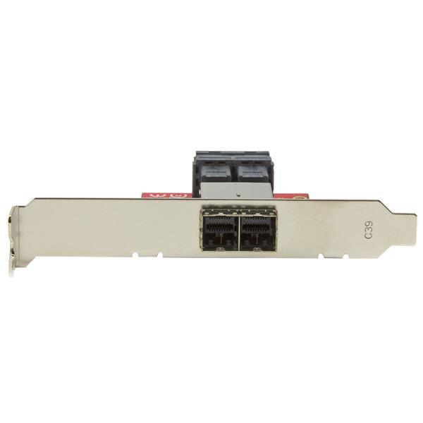 STARTECH Mini-SAS Adapter - Dual SFF-8643 to SFF-8644 - with Full and Low-Profile Brackets - 12Gbps (SFF86448PLT2)