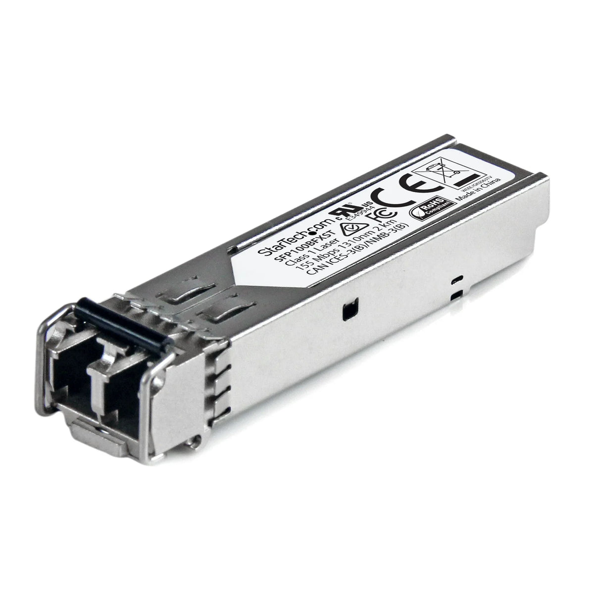 STARTECH MSA Uncoded Compatible SFP Module - 100BASE-FX - 100MbE Multi Mode Fiber (MMF) Optic Transceiver - 100Mb Ethernet SFP - LC 2km - 1310nm - DDM (SFP100BFXST) (SFP100BFXST)