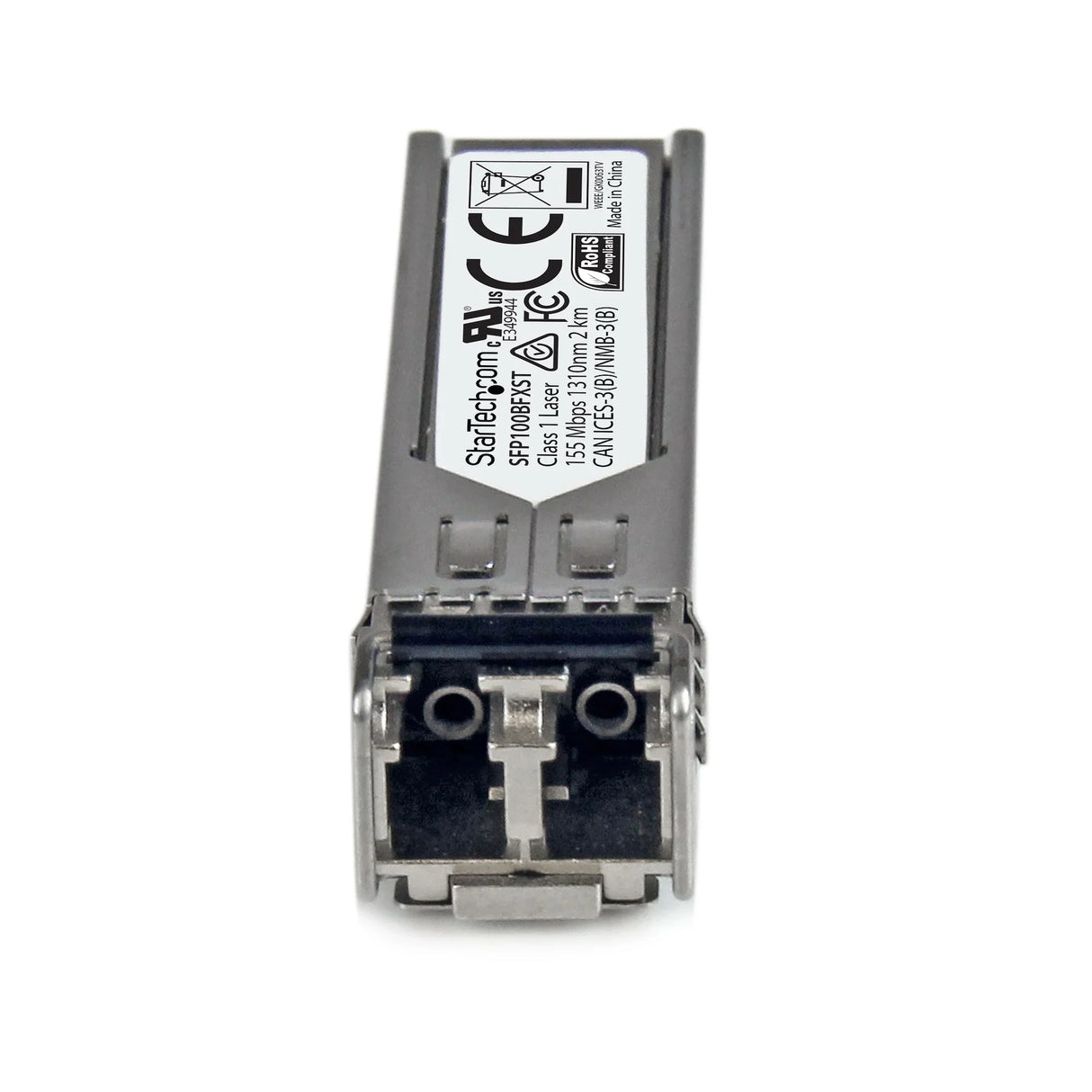 STARTECH MSA Uncoded Compatible SFP Module - 100BASE-FX - 100MbE Multi Mode Fiber (MMF) Optic Transceiver - 100Mb Ethernet SFP - LC 2km - 1310nm - DDM (SFP100BFXST) (SFP100BFXST)