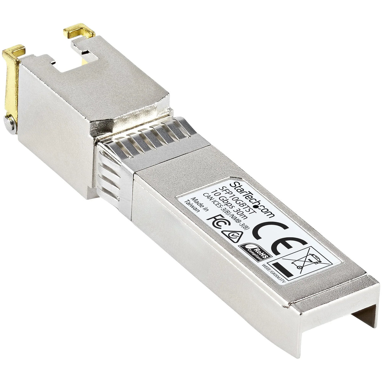 STARTECH MSA Uncoded Compatible SFP+ Module - 10GBASE-T - SFP to RJ45 Cat6|Cat5e - 10GE Gigabit Ethernet SFP+ - RJ-45 30m -(SFP10GBTST) (SFP10GBTST)