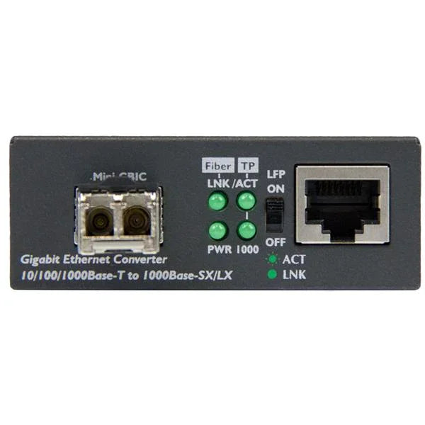 STARTECH Multimode (MM) LC Fiber Media Converter for 10|100|1000 Network - 550m - Gigabit Ethernet - 850nm - with SFP Transceiver (MCM1110MMLC) (MCM1110MMLC)