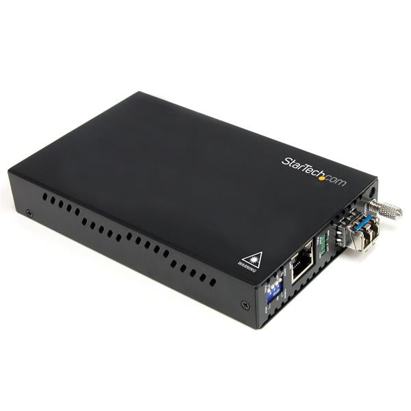 STARTECH Multimode (MM) LC Fiber Media Converter for 1Gbe Network - 550m Range - Gigabit Ethernet - 850nm - with SFP Transceiver (ET91000LC2) (ET91000LC2)