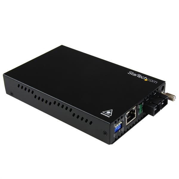 STARTECH Multimode (MM) SC Fiber Media Converter for 1Gbe Network - 550m Range - Gigabit Ethernet -Remote Monitoring - 850nm (ET91000SC2) (ET91000SC2)
