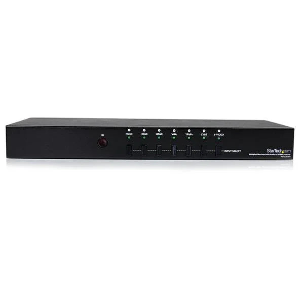 STARTECH Multiple Video Input with Audio to HDMI Scaler Switcher - HDMI | VGA | Component - HDMI Converter Switch (VS721MULTI)
