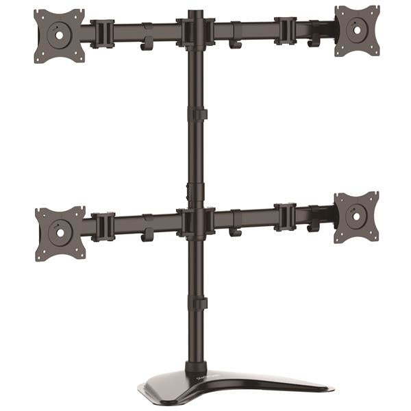 STARTECH Quad Monitor Stand - Crossbar - Steel - Monitors up to 27”- Vesa Monitor - Computer Monitor Stand - Monitor Arm (ARMBARQUAD)