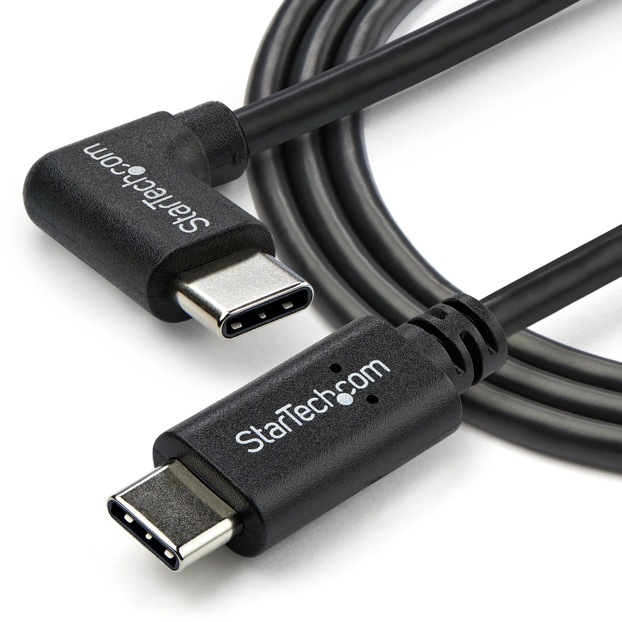 STARTECH Right Angle USB-C Cable - 1m | 3 ft - Reversible - M|M - USB Type C Cable - USB-C Charge Cable - USB C to USB C Cable (USB2CC1MR)