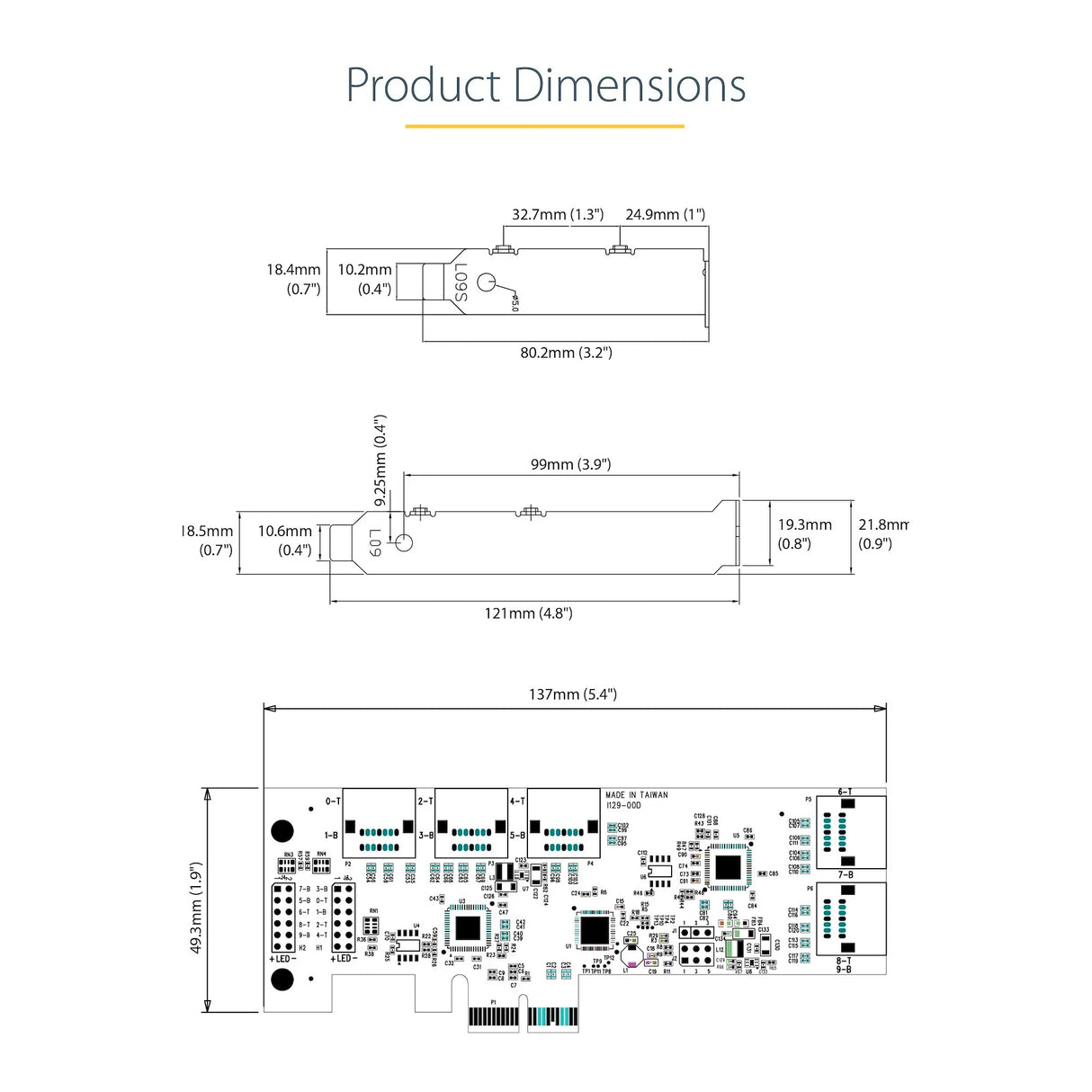 STARTECH SATA PCIe Card - 10 Port PCIe SATA Expansion Card - 6Gbps - Low|Full Profile - Stacked SATA Connectors - ASM1062 Non-Raid - PCI Express to SATA Converter|Adapter (10P6G-PCIE-SATA-CARD) (10P6G-PCIE-SATA-CARD)