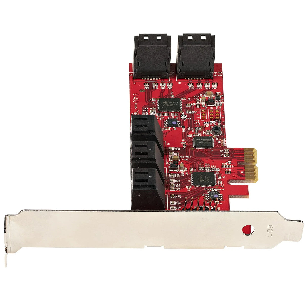 STARTECH SATA PCIe Card - 10 Port PCIe SATA Expansion Card - 6Gbps - Low|Full Profile - Stacked SATA Connectors - ASM1062 Non-Raid - PCI Express to SATA Converter|Adapter (10P6G-PCIE-SATA-CARD) (10P6G-PCIE-SATA-CARD)