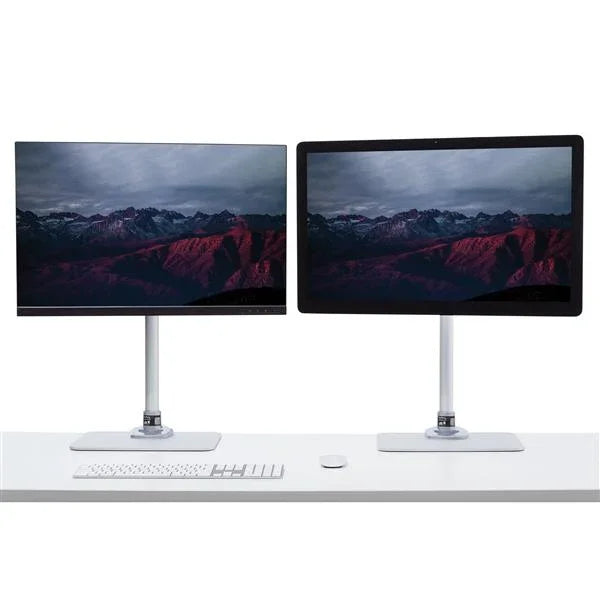 STARTECH Single Monitor Stand - Silver - VESA Mount - Monitor Arm Desk Stand - Computer Monitor Stand (ARMPIVSTND) (ARMPIVSTND)