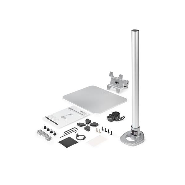 STARTECH Single Monitor Stand - Silver - VESA Mount - Monitor Arm Desk Stand - Computer Monitor Stand (ARMPIVSTND) (ARMPIVSTND)