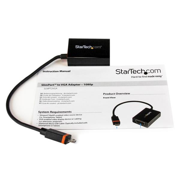 STARTECH SlimPort | MyDP to VGA Converter | Micro USB to VGA Adapter for HP ChromeBook 11 LG Optimus G Pro|G2 Smartphones - 1080p (SLMPT2VGA)