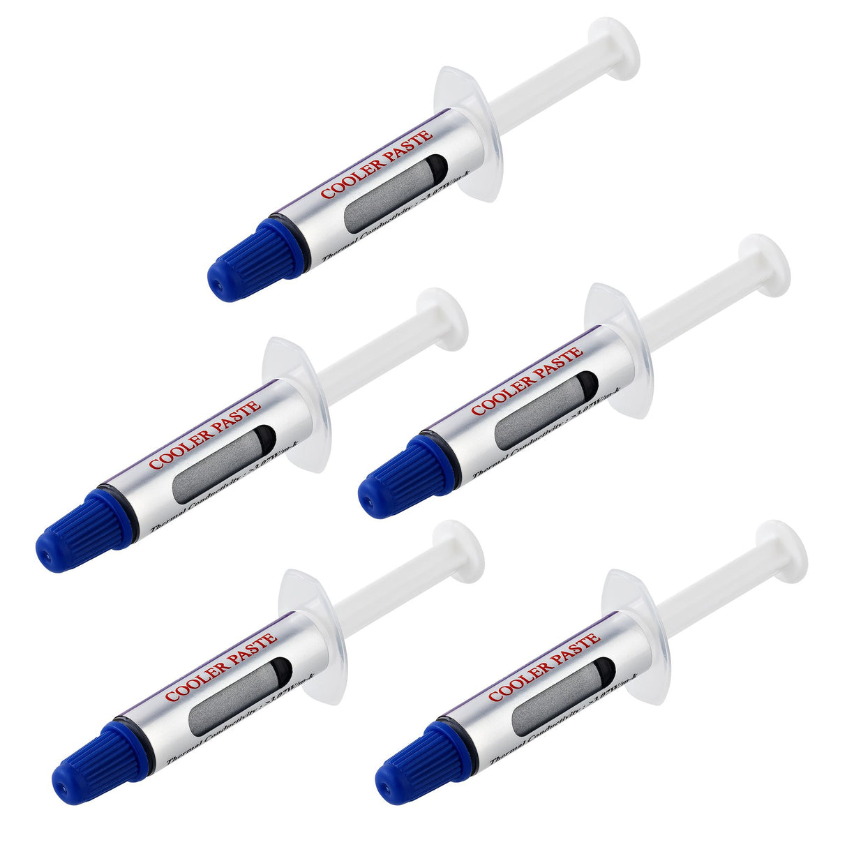 STARTECH Thermal Paste | Metal Oxide Compound | Pack of 5 Re-sealable Syringes (1.5g | each) | CPU|GPU Thermal Grease Paste (SILV5-THERMAL-PASTE) (SILV5-THERMAL-PASTE)