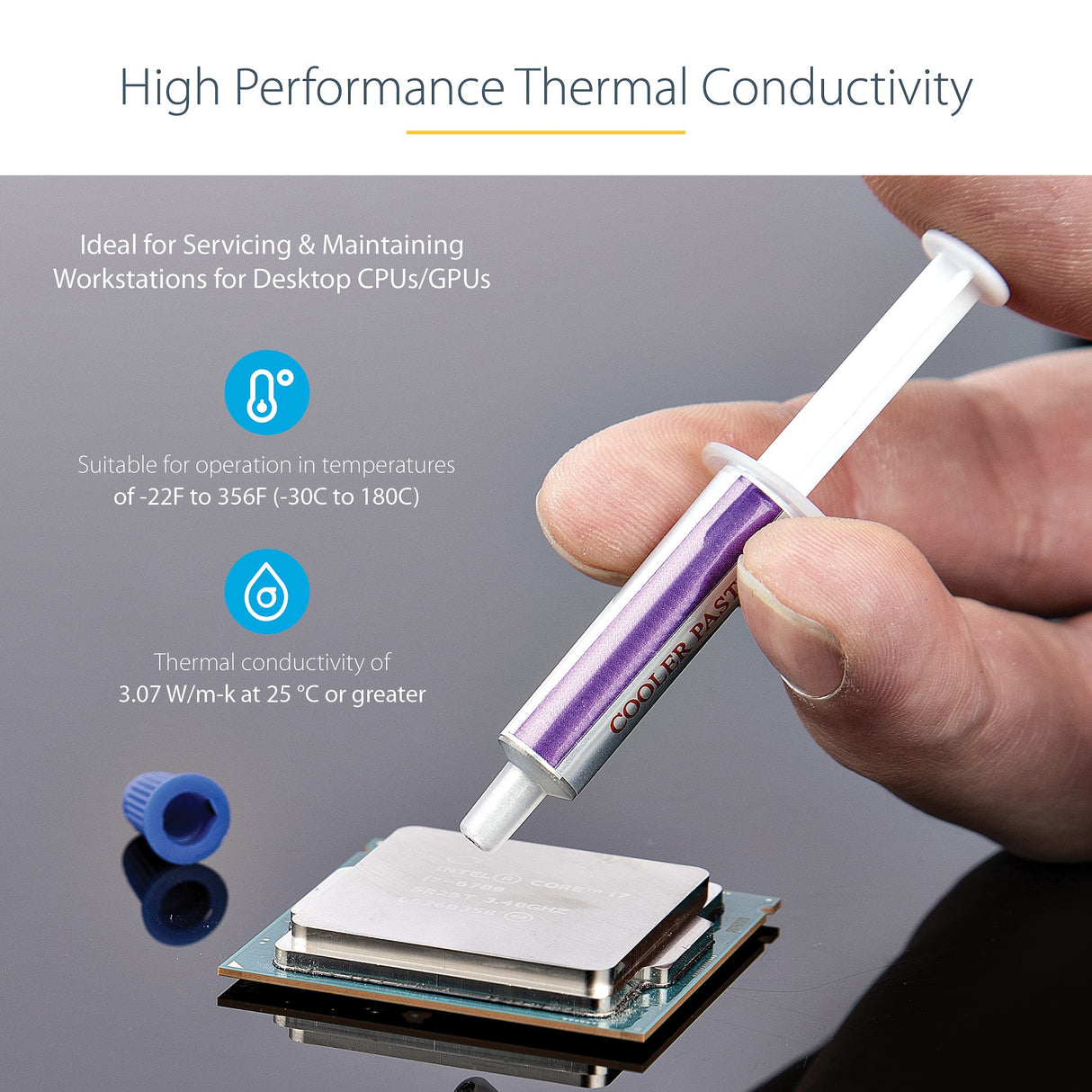 STARTECH Thermal Paste | Metal Oxide Compound | Re-sealable Syringe (1.5g) | CPU|GPU Thermal Grease Paste (SILVGREASE1) (SILVGREASE1)