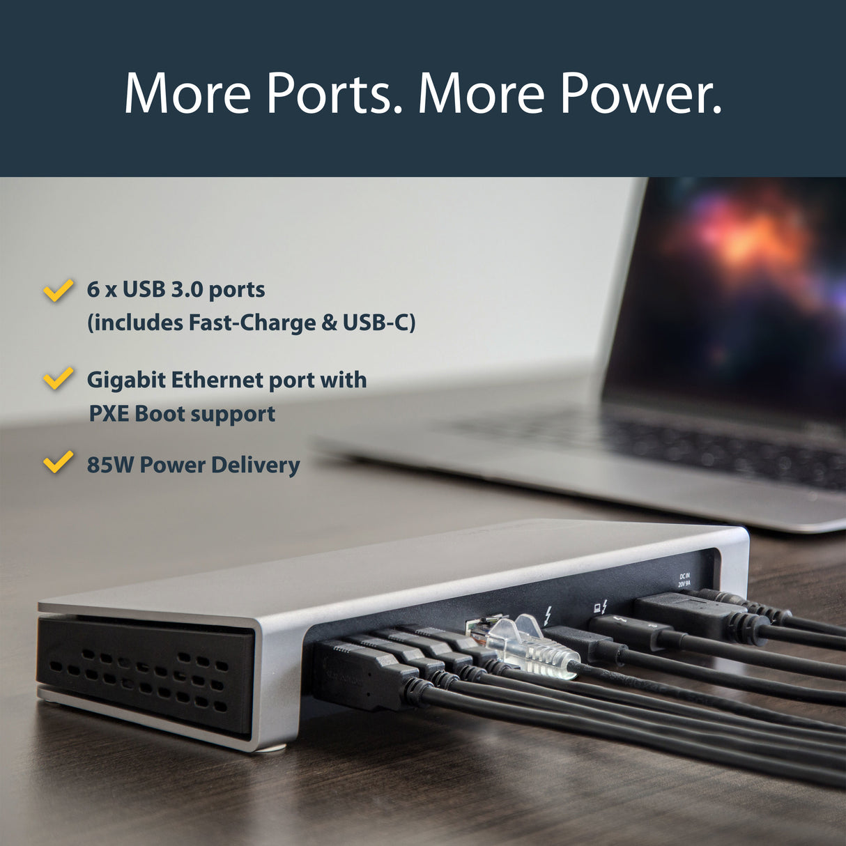STARTECH Thunderbolt 3 Dock - Dual Monitor 4K 60Hz TB3 Laptop Docking Station with DisplayPort - 85W Power Delivery Charging - 6-Port USB 3.0 Hub | SD 4.0 | GbE | Audio | Windows & Mac (TB3DOCK2DPPD) (TB3DOCK2DPPD)