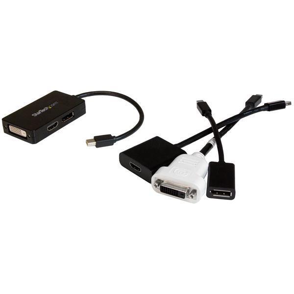 STARTECH Travel A|V adapter - 3-in-1 Mini DisplayPort to DisplayPort DVI or HDMI converter (MDP2DPDVHD)