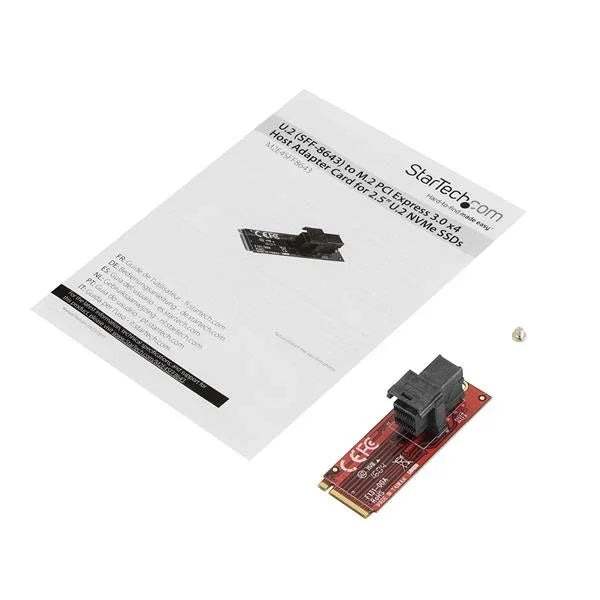 STARTECH U.2 to M.2 Adapter - for 1 x U.2 PCIe NVMe SSD - M.2 PCIe x4 Host Interface - U.2 SSD - M.2 PCIe Adapter - U.2 Drive (M2E4SFF8643)