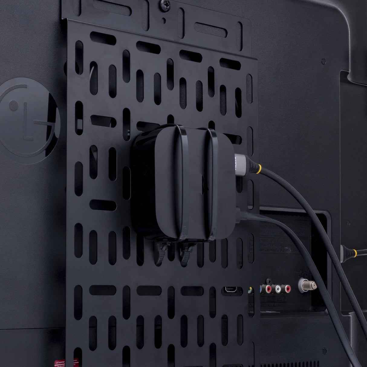 STARTECH Universal TV Accessory Mount - Adjustable TV & Wall Mount Bracket - Media Players|Router|Modem|AV Switches & Extenders|Apple TV - Hidden Cable Box Mount Behind TV - 11lb (5kg) (MDBOXMNT) (MDBOXMNT)