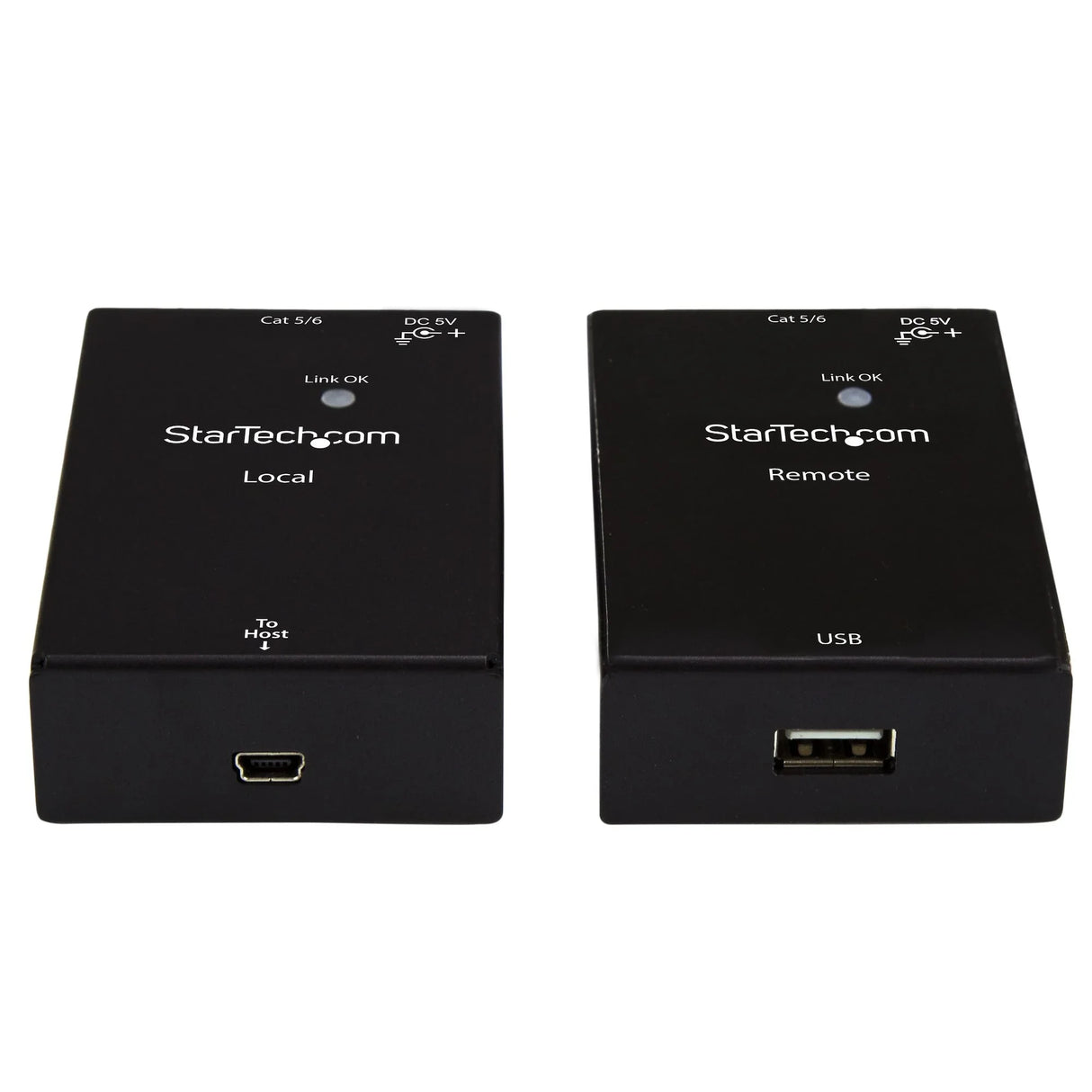 STARTECH USB 2.0 Extender over Cat5e|Cat6 Cable (RJ45) - Up to 165ft (50m) - High Speed USB Port Extender Adapter Kit - Powered - USB over Ethernet Cable Extender - 480Mbps - Metal (USB2001EXTV) (USB2001EXTV)