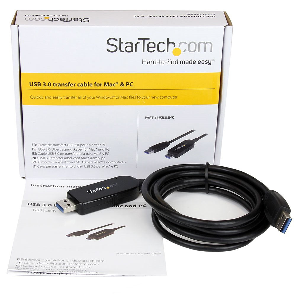 STARTECH USB 3.0 Data Transfer Cable for Mac and Windows - Fast USB Transfer Cable for Easy Upgrades including Mac OS X and Windows 8 (USB3LINK)