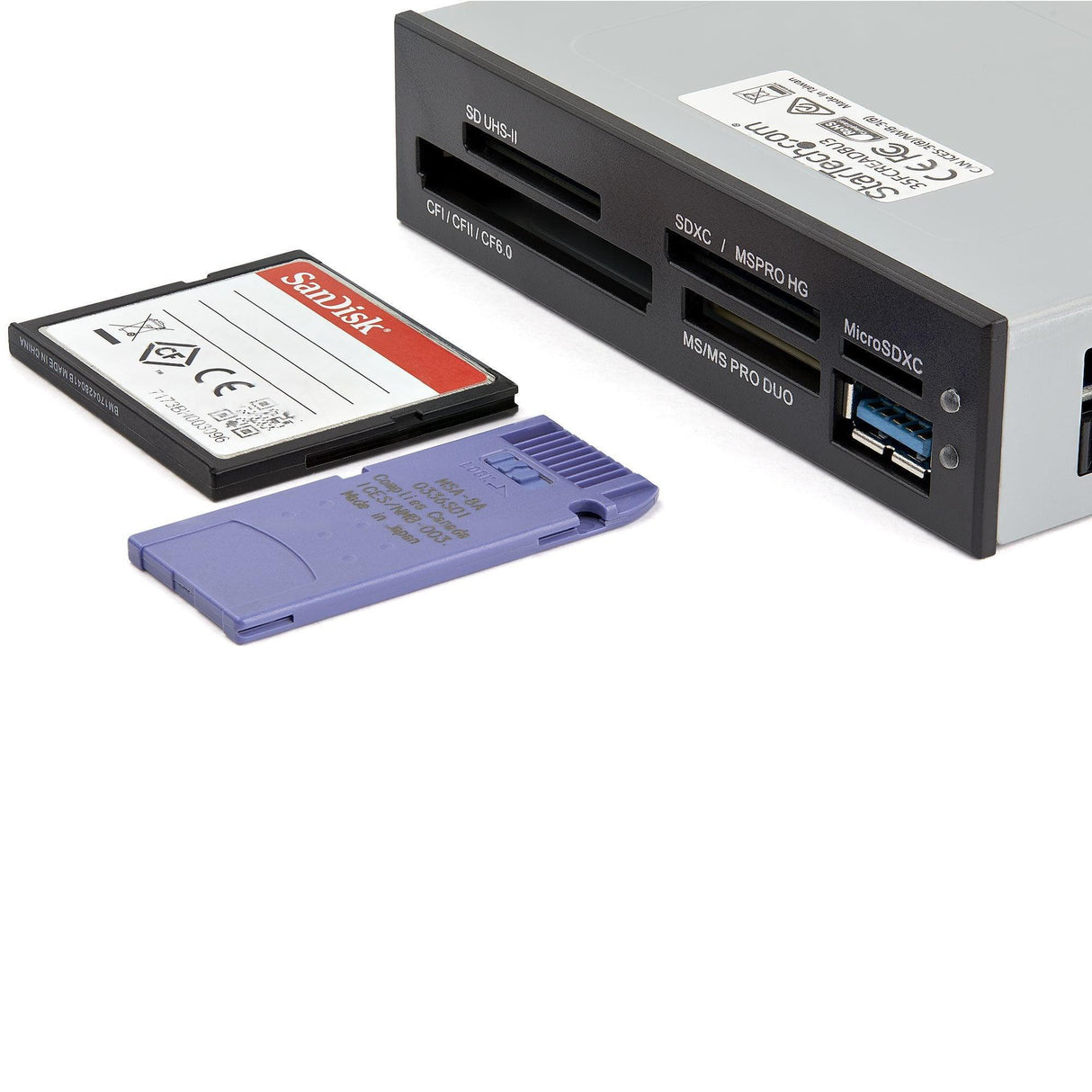 STARTECH USB 3.0 Internal Multi-Card Reader with UHS-II Support - SecureDigital|Micro SD|Memory Stick|Compact Flash Memory Card Reader (35FCREADBU3)