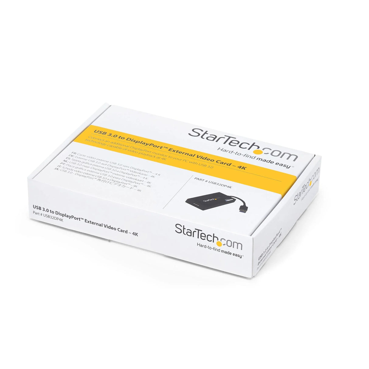 STARTECH USB 3.0 to DisplayPort Adapter 4K Ultra HD | DisplayLink Certified | Video Converter w| External Graphics Card - Mac & Windows (USB32DP4K) (USB32DP4K)